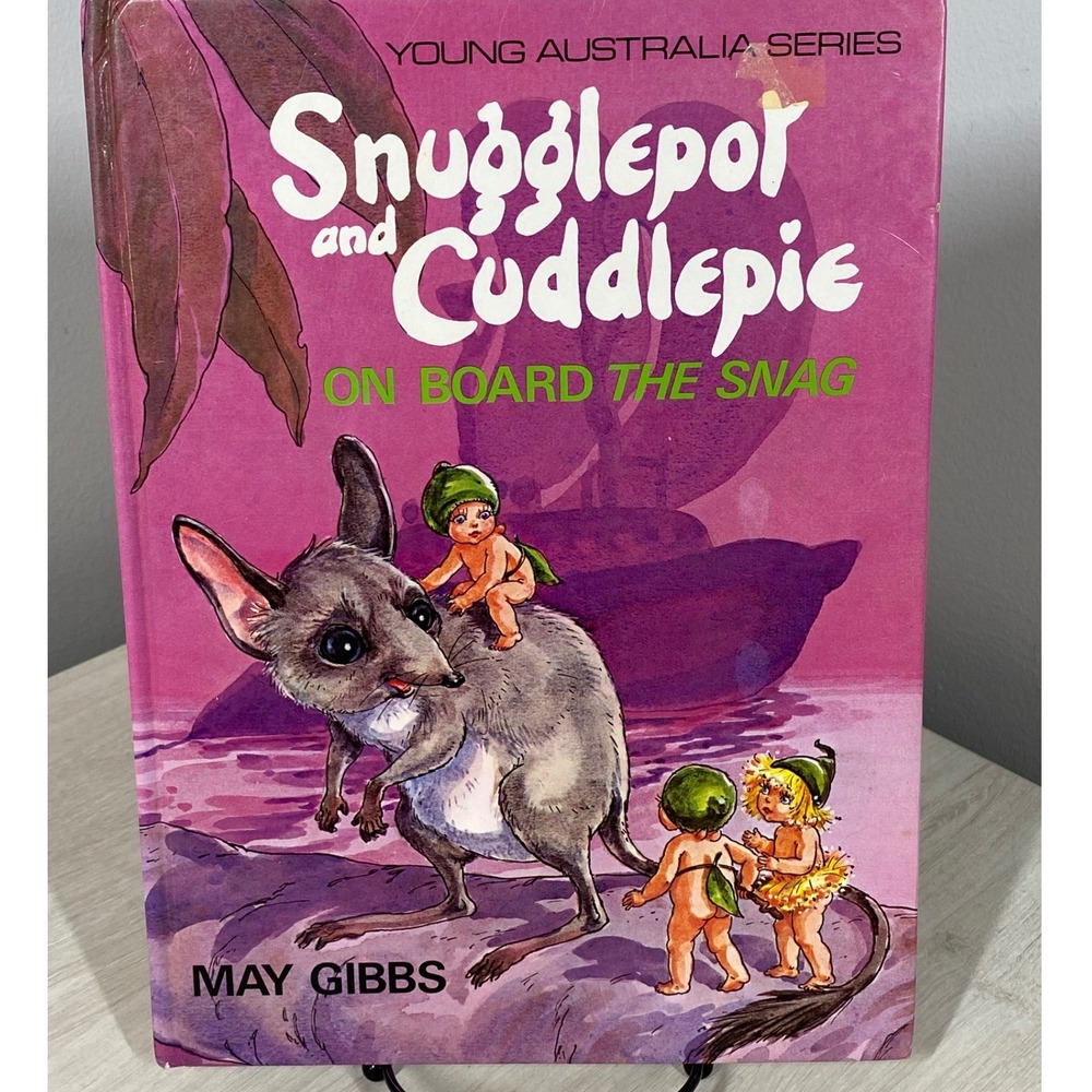 VTG Snugglepot and Cuddlepie on Board The Snag May Gibbs Young Australia Series